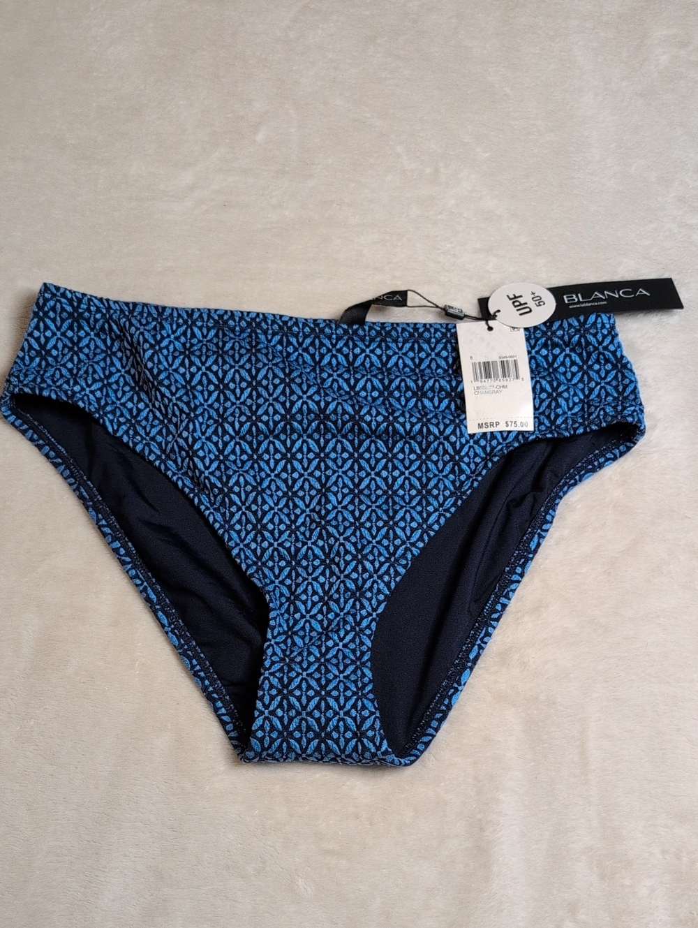 BLANCA Blue Patterned Bikini Bottoms